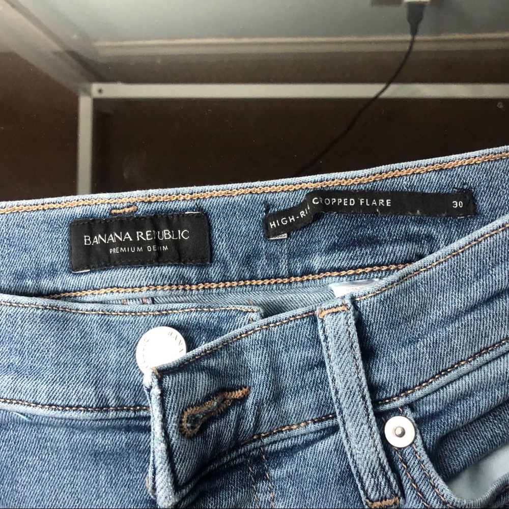 Banana Republic High Rise Cropped Flare Jeans - Picture 3 of 6